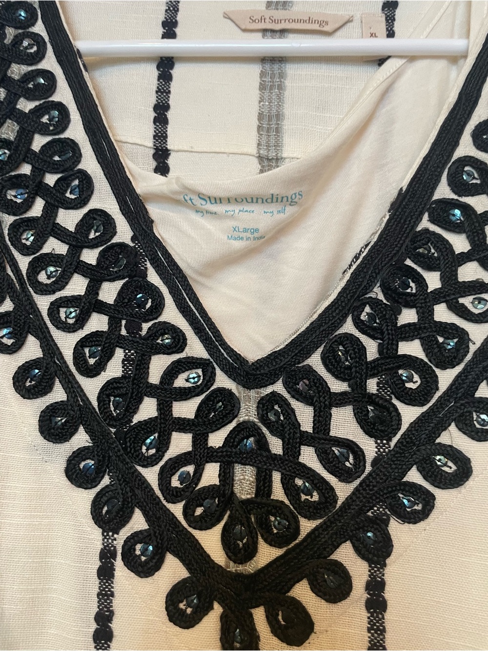 Soft Surroundings Coco Mer Embroidered shift dress women's size XL - Picture 2 of 12
